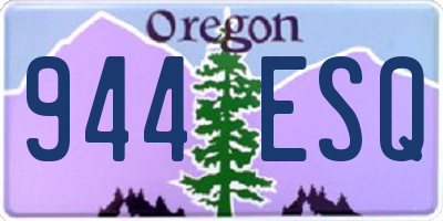 OR license plate 944ESQ