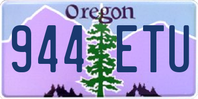 OR license plate 944ETU