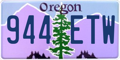OR license plate 944ETW