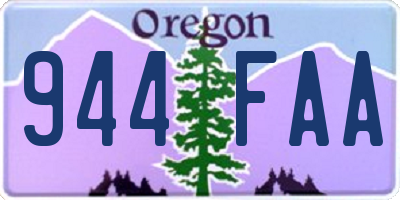 OR license plate 944FAA