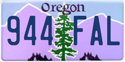 OR license plate 944FAL