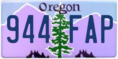OR license plate 944FAP