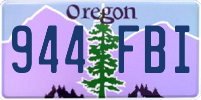 OR license plate 944FBI