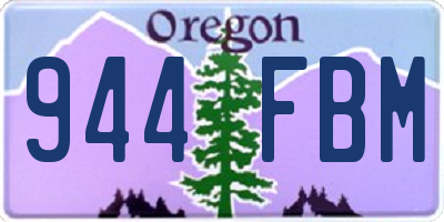 OR license plate 944FBM