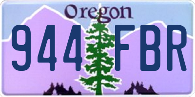 OR license plate 944FBR