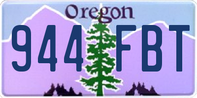 OR license plate 944FBT