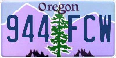 OR license plate 944FCW