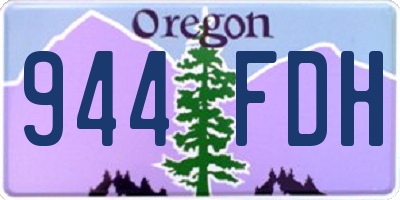 OR license plate 944FDH