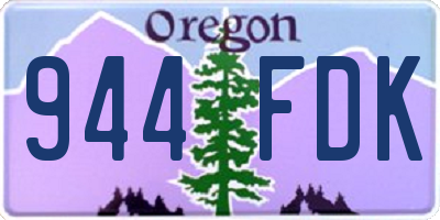 OR license plate 944FDK