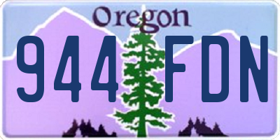 OR license plate 944FDN