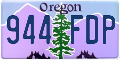 OR license plate 944FDP