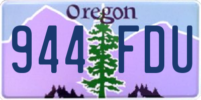 OR license plate 944FDU