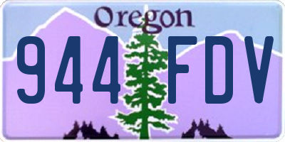 OR license plate 944FDV