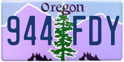 OR license plate 944FDY