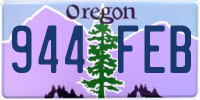 OR license plate 944FEB