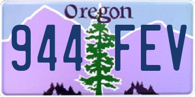 OR license plate 944FEV