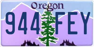OR license plate 944FEY