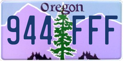 OR license plate 944FFF