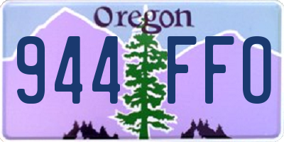 OR license plate 944FFO
