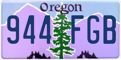 OR license plate 944FGB