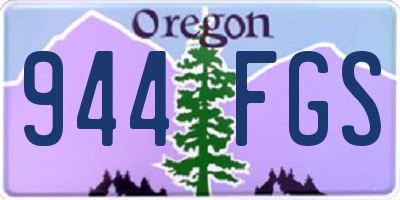 OR license plate 944FGS