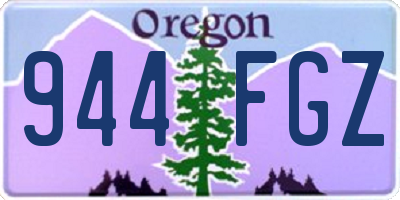 OR license plate 944FGZ