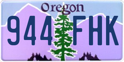 OR license plate 944FHK