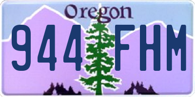 OR license plate 944FHM