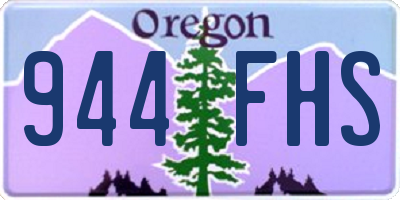 OR license plate 944FHS