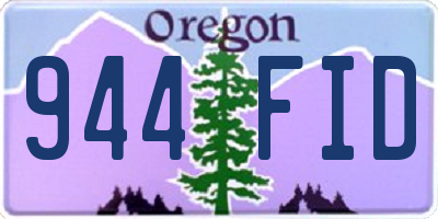 OR license plate 944FID