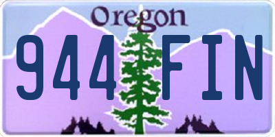 OR license plate 944FIN