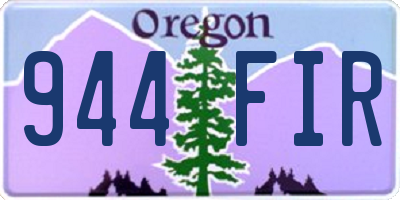 OR license plate 944FIR