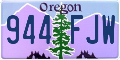 OR license plate 944FJW