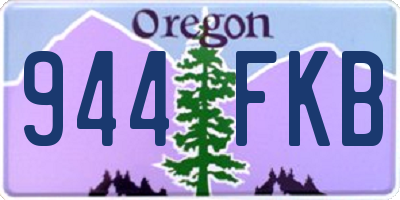 OR license plate 944FKB