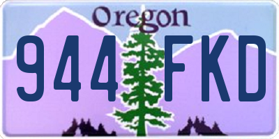OR license plate 944FKD