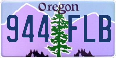 OR license plate 944FLB