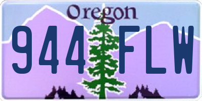 OR license plate 944FLW