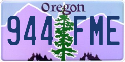 OR license plate 944FME