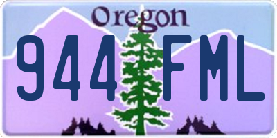 OR license plate 944FML