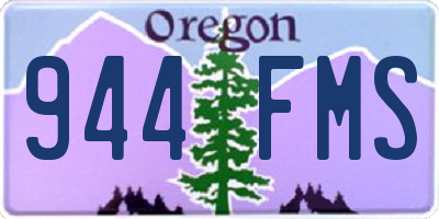 OR license plate 944FMS