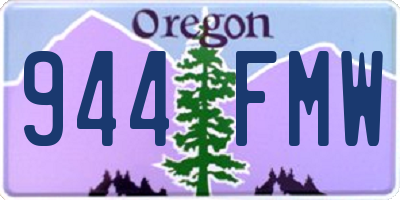 OR license plate 944FMW