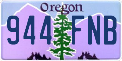 OR license plate 944FNB