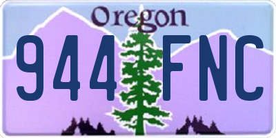 OR license plate 944FNC