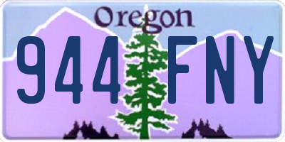 OR license plate 944FNY