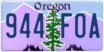 OR license plate 944FOA