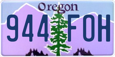 OR license plate 944FOH