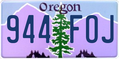 OR license plate 944FOJ