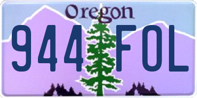 OR license plate 944FOL