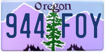 OR license plate 944FOY