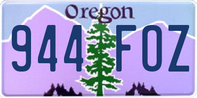 OR license plate 944FOZ